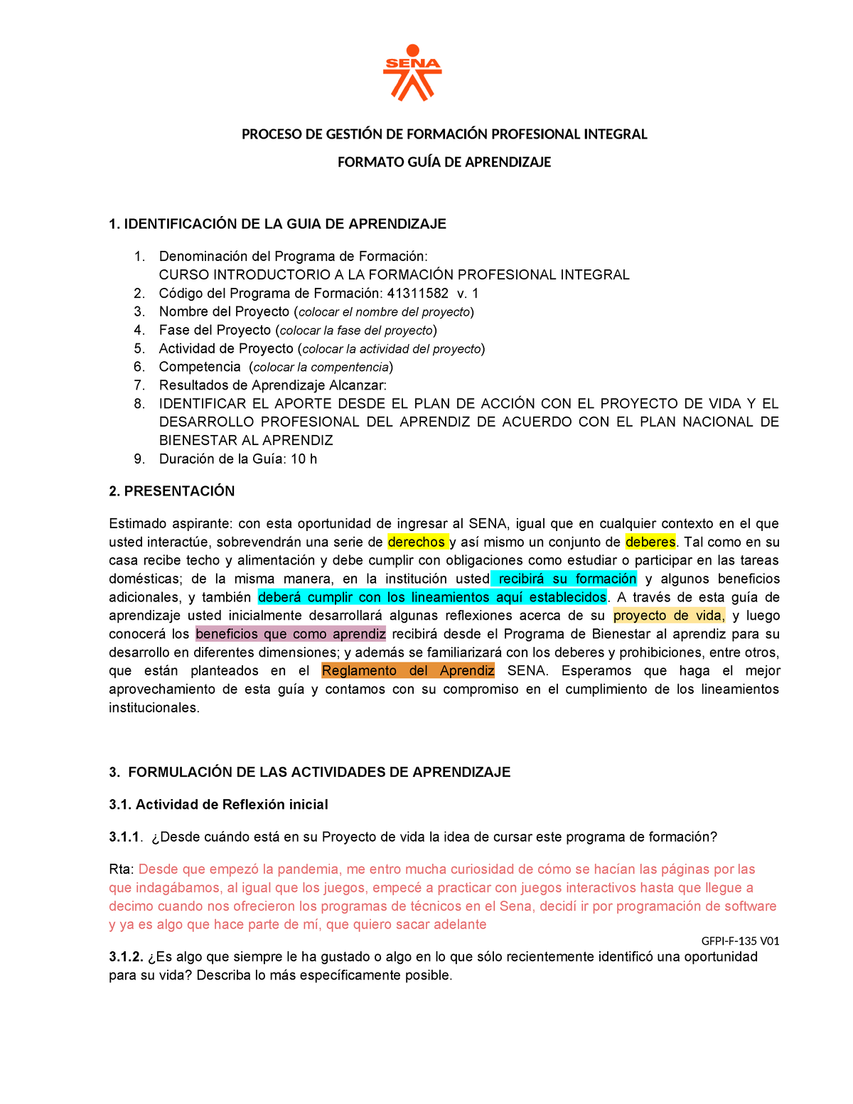 GFPI-F-135 Guia De Aprendizaje Bienestar Al Aprendiz - GFPI-F-135 V ...