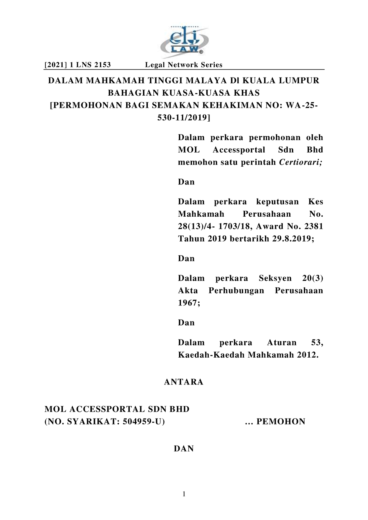 A 2 - vcbvcnb - DALAM MAHKAMAH TINGGI MALAYA Dl KUALA LUMPUR BAHAGIAN ...