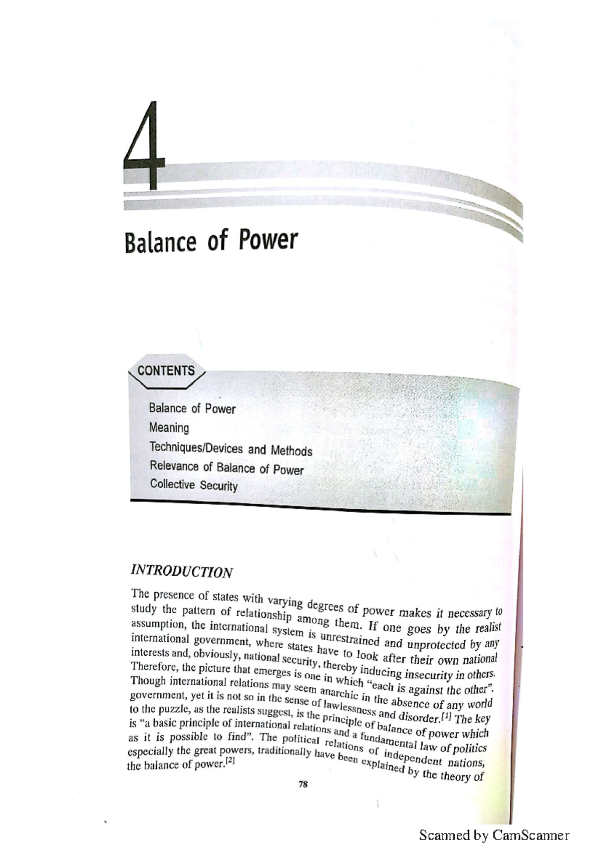 Balance of Power - notes - International Law - Studocu