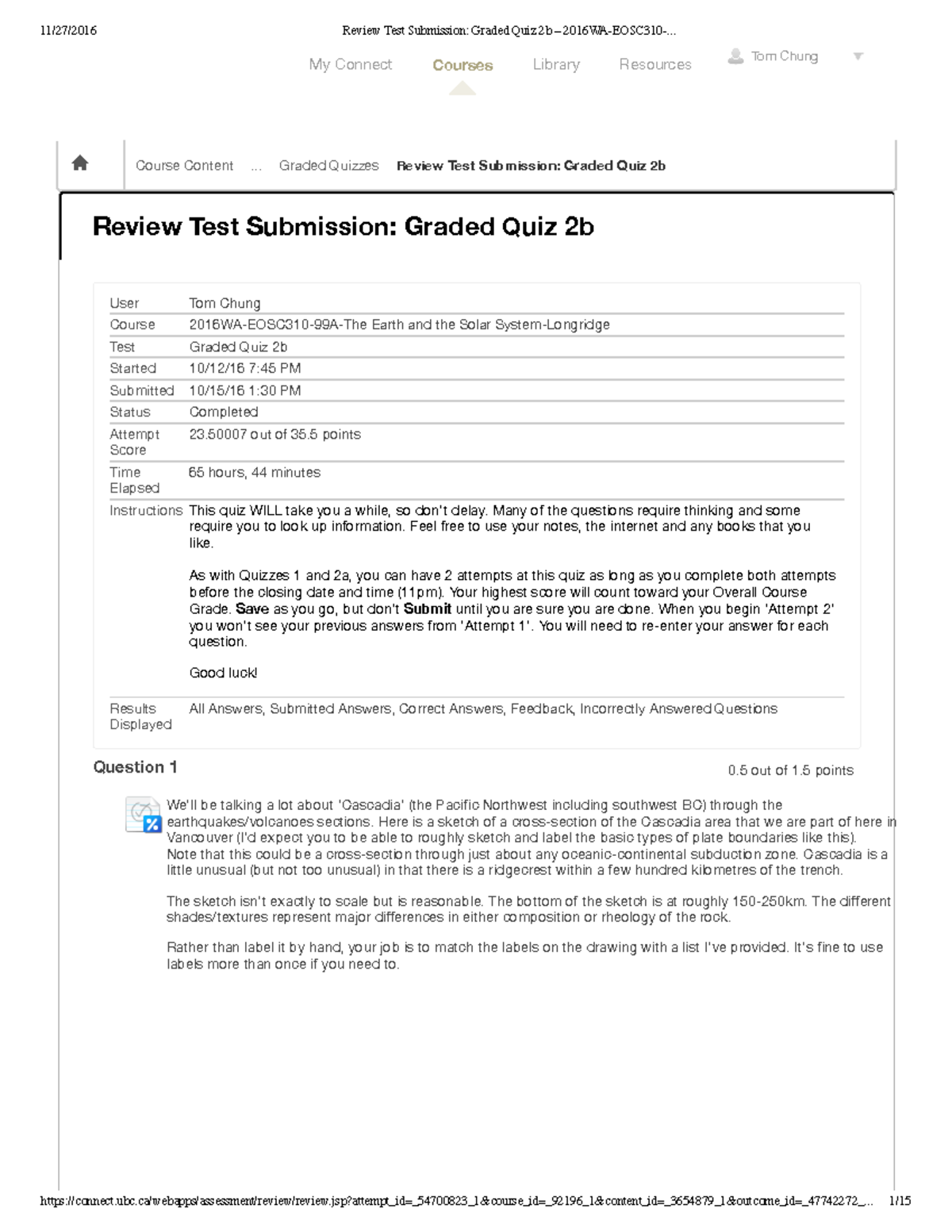 Exam 2016, Questions And Answers - Review Test Submission: Graded Quiz ...