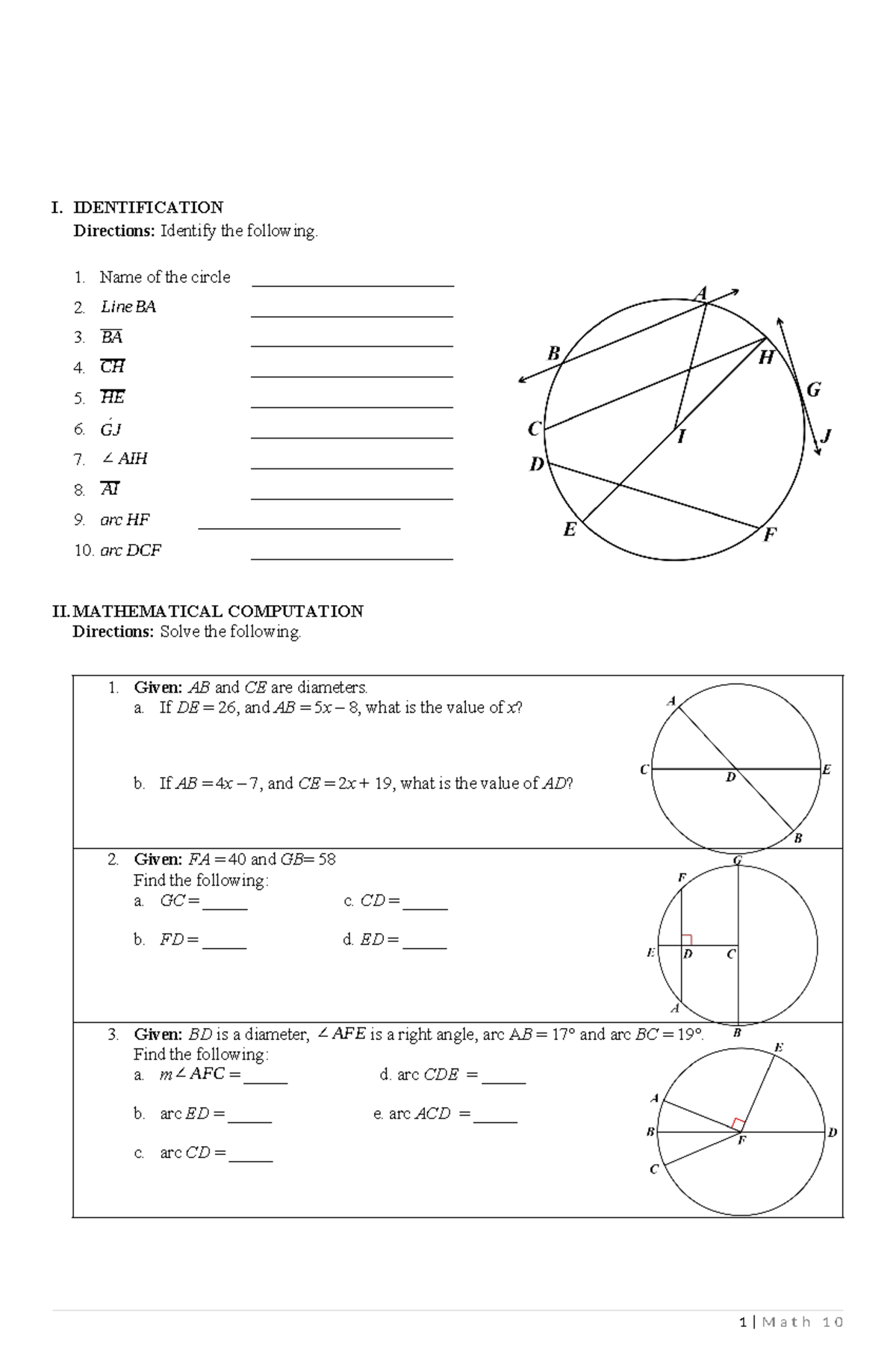 Review 5 - I. IDENTIFICATION Directions: Identify the following. 1 ...