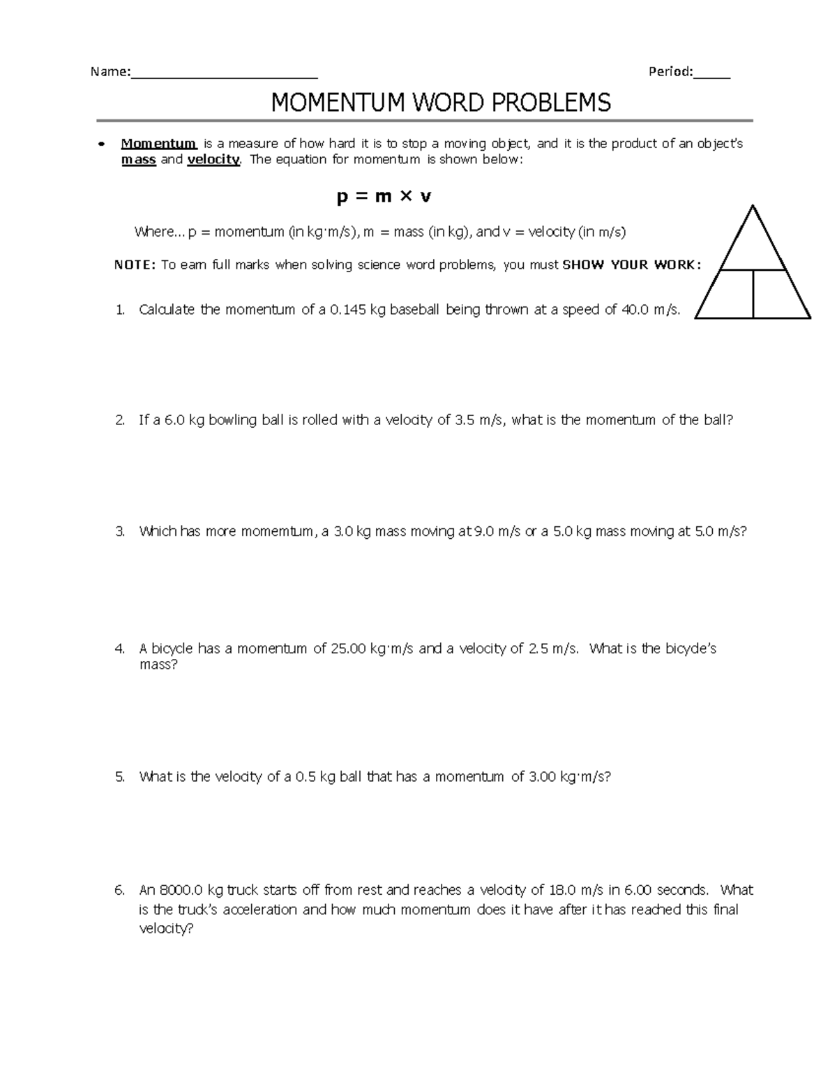 momentum-word-problems-11-problems-bonus-name