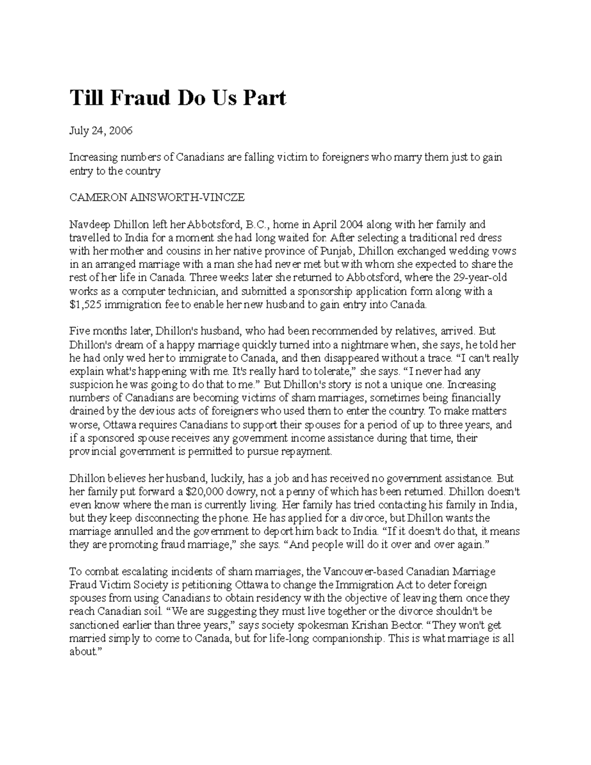 Till Fraud Do Us Part Document Till Fraud Do Us Part July 24 2006   Thumb 1200 1553 