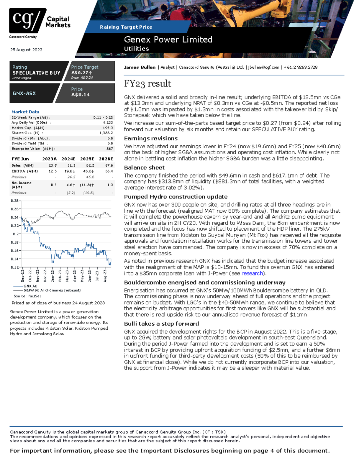 Genex broker report - 25 August 2023 ####### Raising Target Price Genex ...