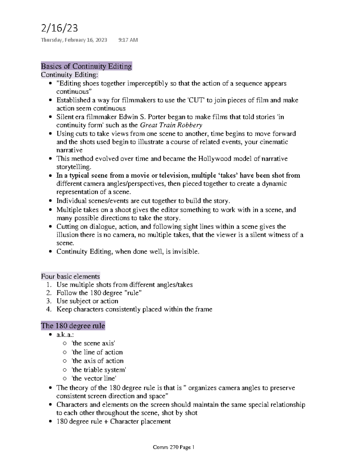 Comm270 2-16-23 - Lecture notes. The Professor is Ashley Seering ...