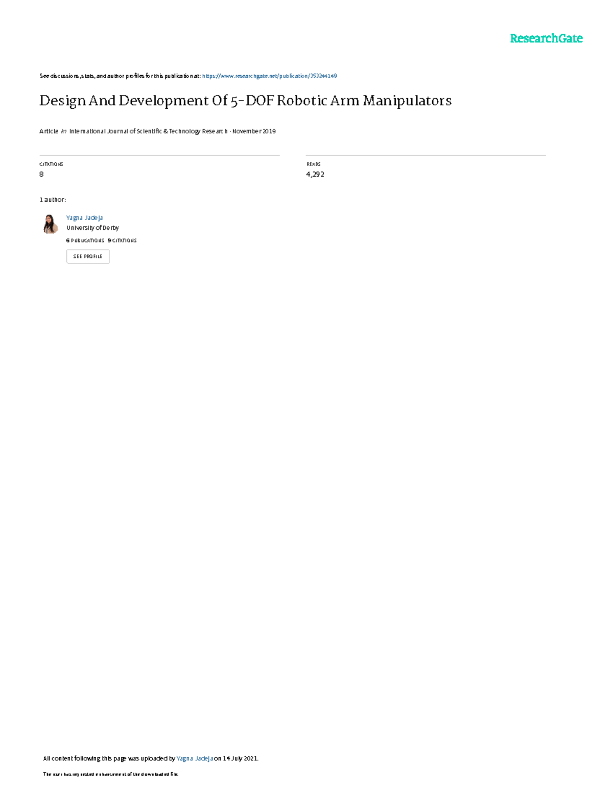 Design And Development Of 5 dof Robotic Arm Manipulators - See ...