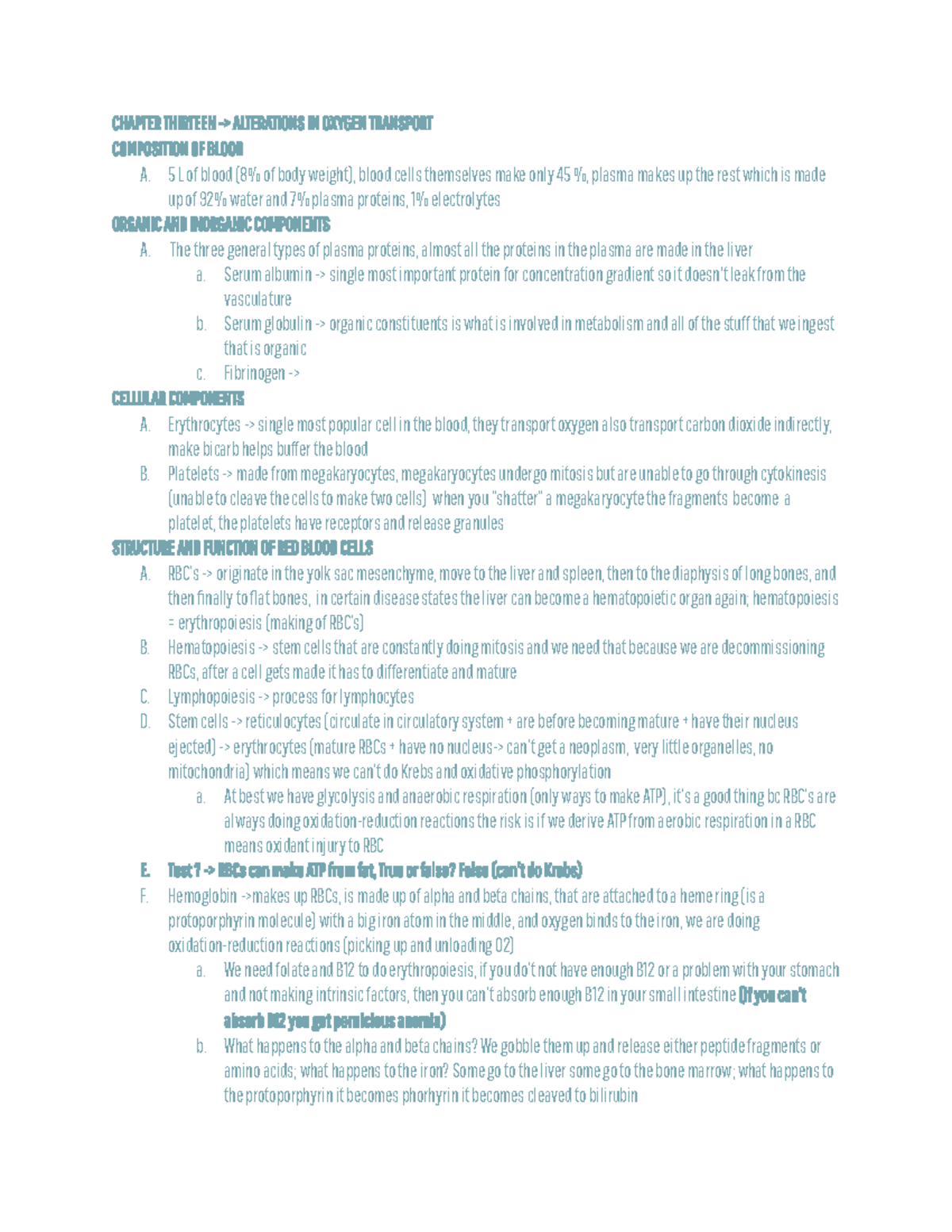 Patho I - Exam 3 study guide - CHAPTER THIRTEEN -> ALTERATIONS IN ...