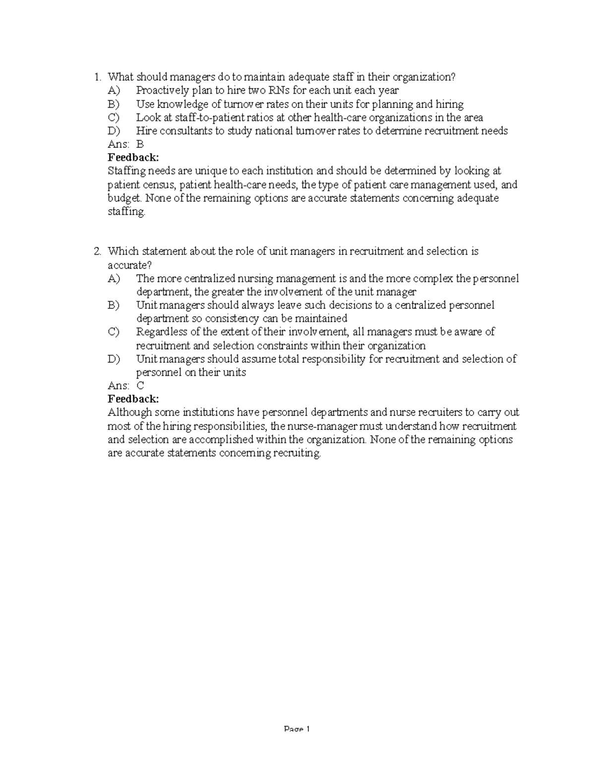 Chapter 15 - Studying material - What should managers do to maintain ...