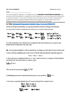 PRE-CAL UNIT 3 SW - Precalculus B Unit 3 Sample Work Trigonometric ...