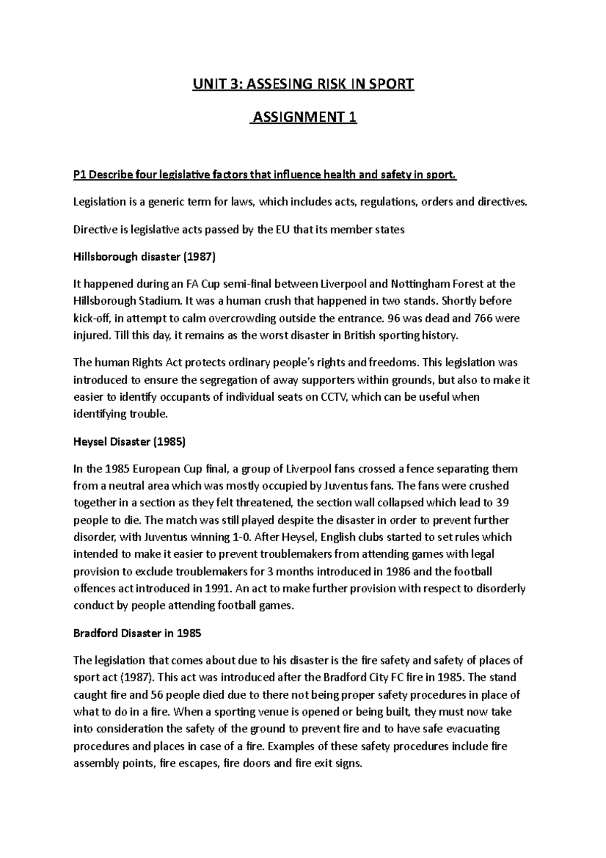 Unit 3 assignment 1 lukman darboe 1 unit 3 assesing risk in