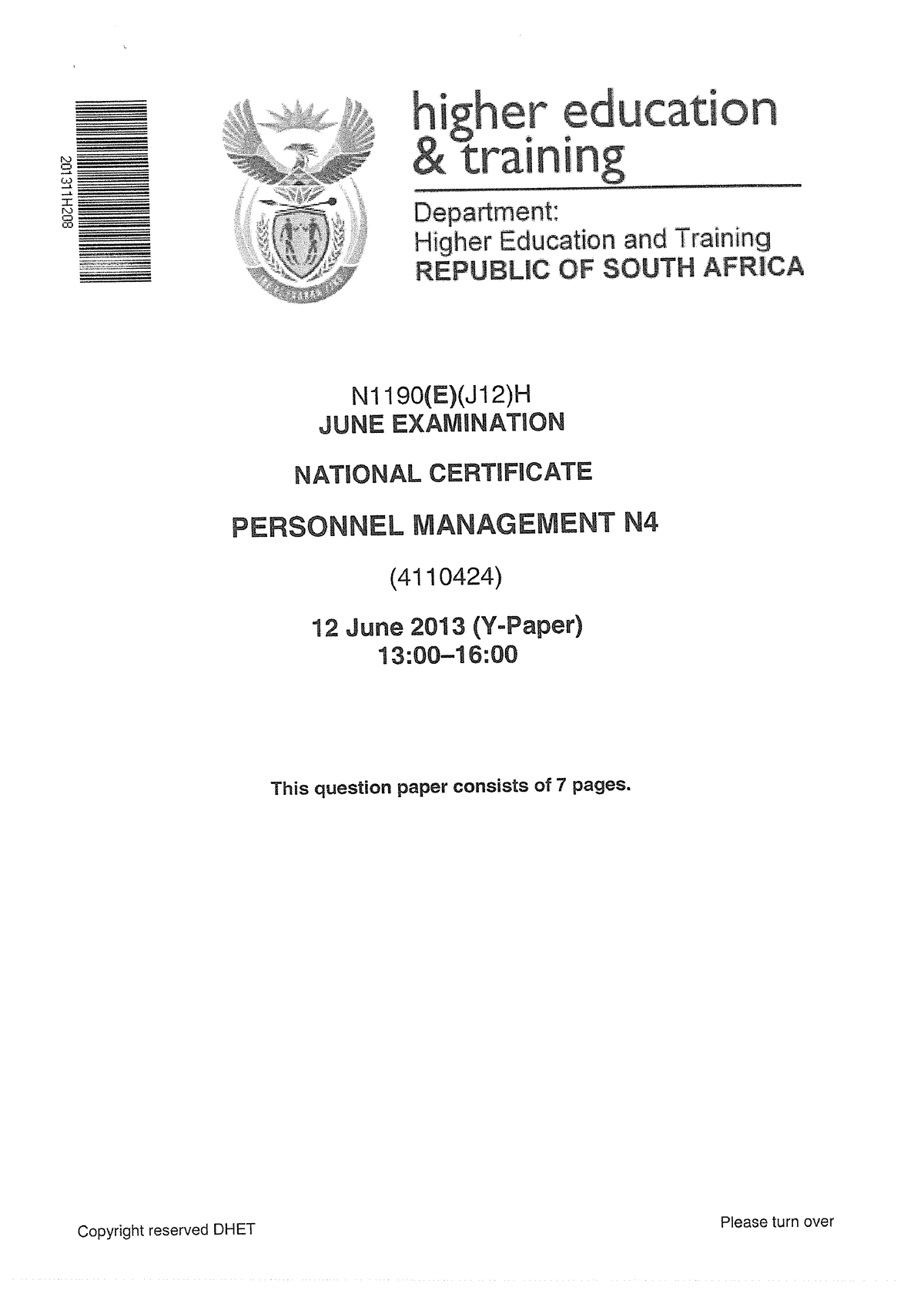 personnel management n4 assignment memorandum
