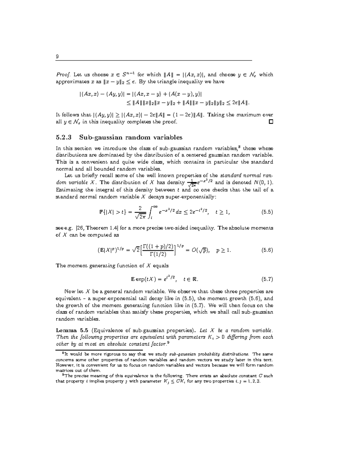 Lecture 7Scribe Roman Vershynin - Proof us choosex∈Sn− 1 for which‖A ...