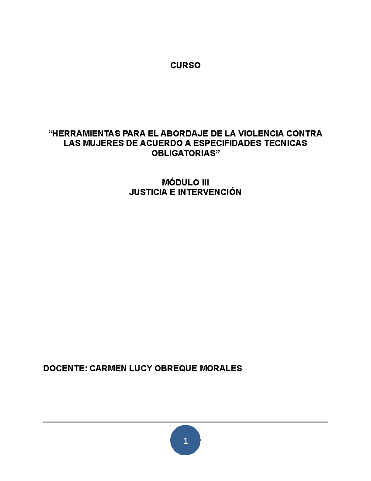 Violencia de Género III - CURSO “HERRAMIENTAS PARA EL ABORDAJE DE LA ...