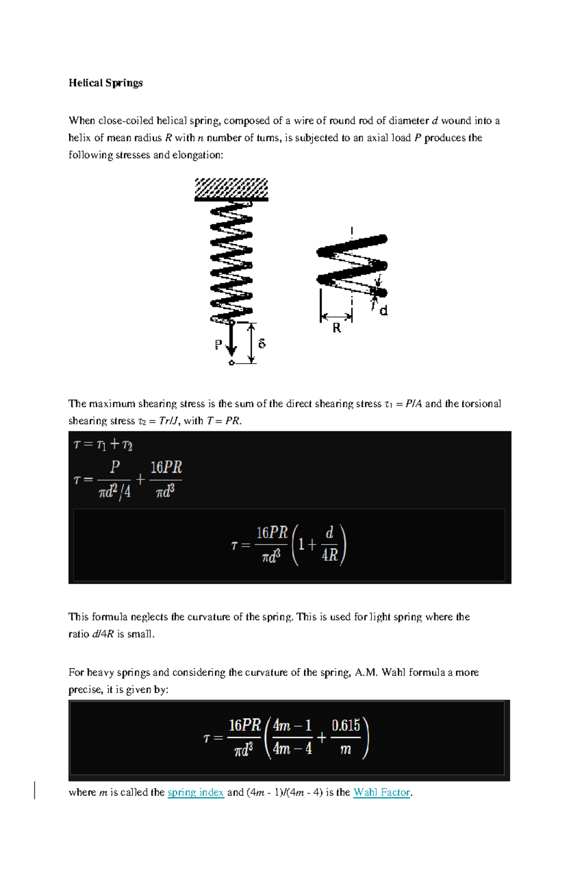 Helical-Springs - Here is the lecture on helical springs - Helical ...