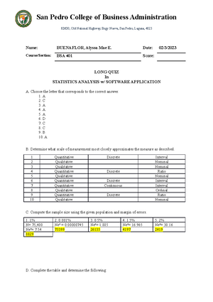 Statistical Tables - N/A - APPENDICES 652 APPENDIX A STATISTICAL TABLES ...