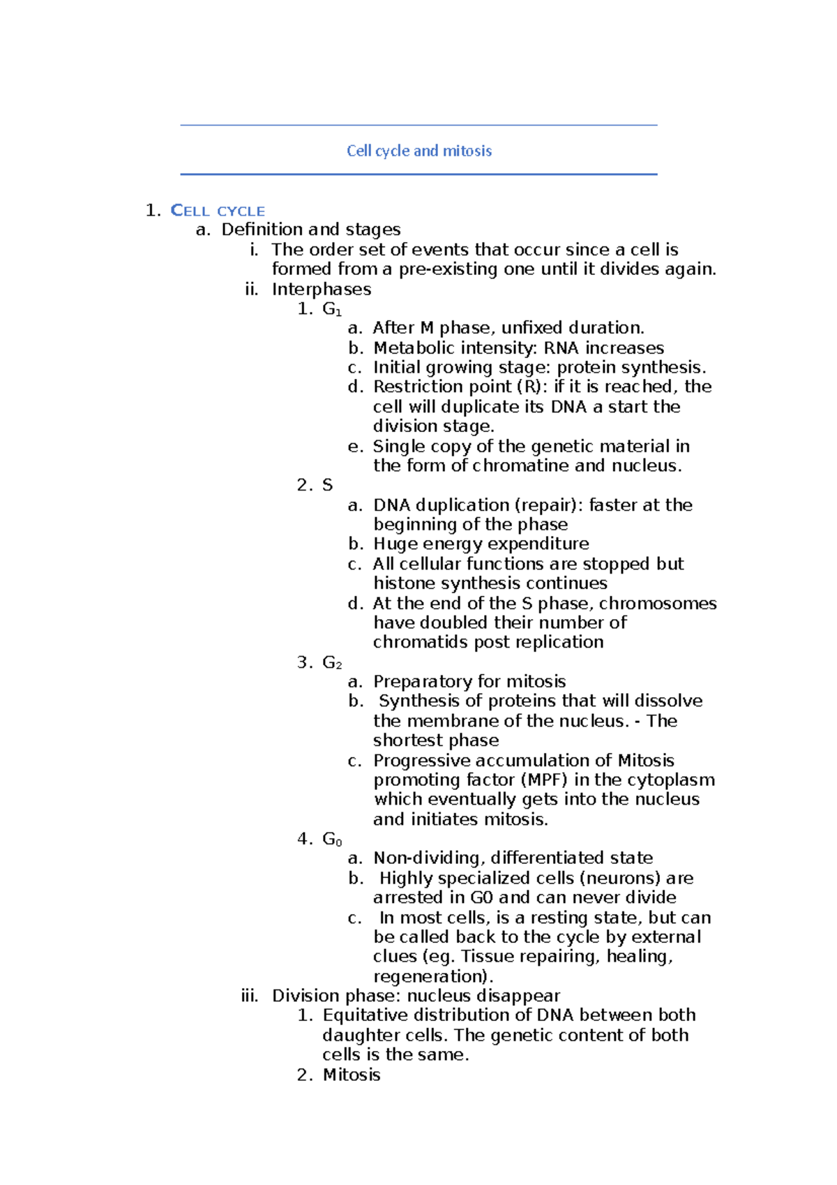 Lesson 4 Cell Cycle Mitosis Cell Cycle And Mitosis 1 CELL CYCLE A Lesson 4 Cell Cycle Mitosis Cell Cycle And Mitosis 1 CELL CYCLE A