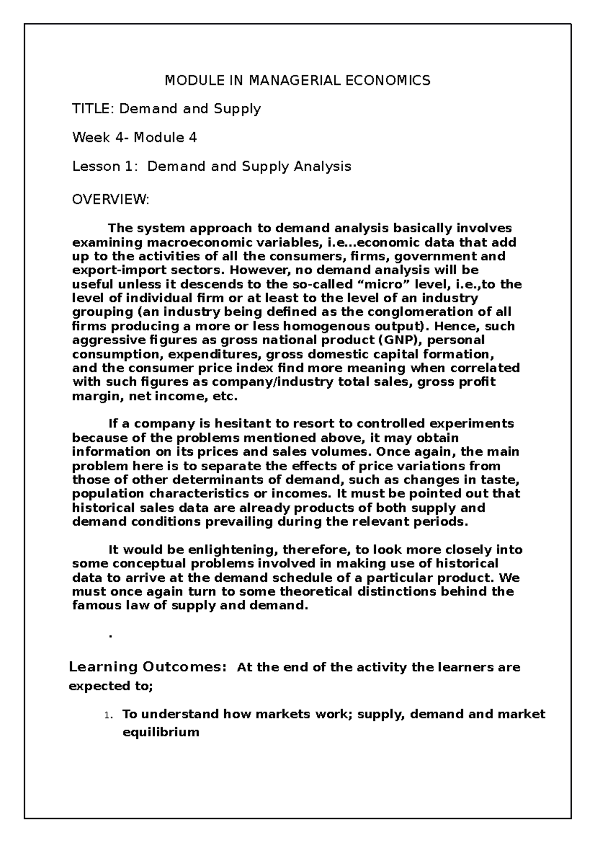 4 Module E Data That Add Up To The Activities Of All The