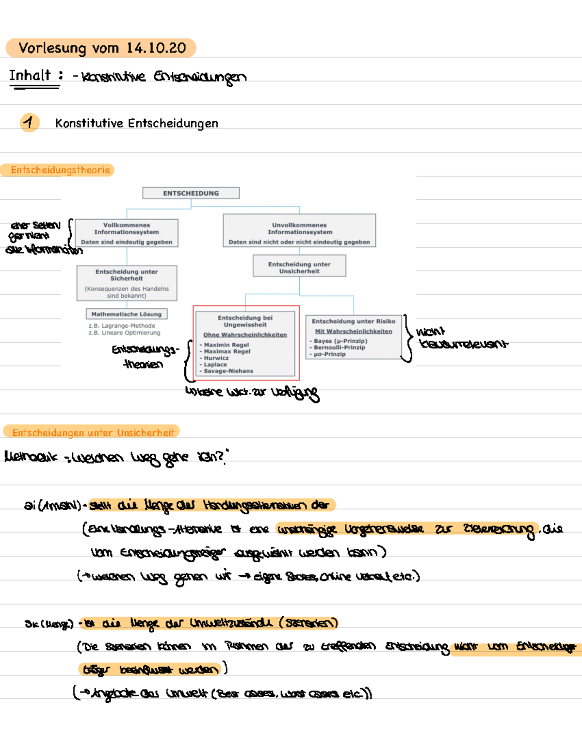 BWL Teil 3 - Wintersemester, Teil 3, Mitschrift Vorlesung - Vorlesung ...