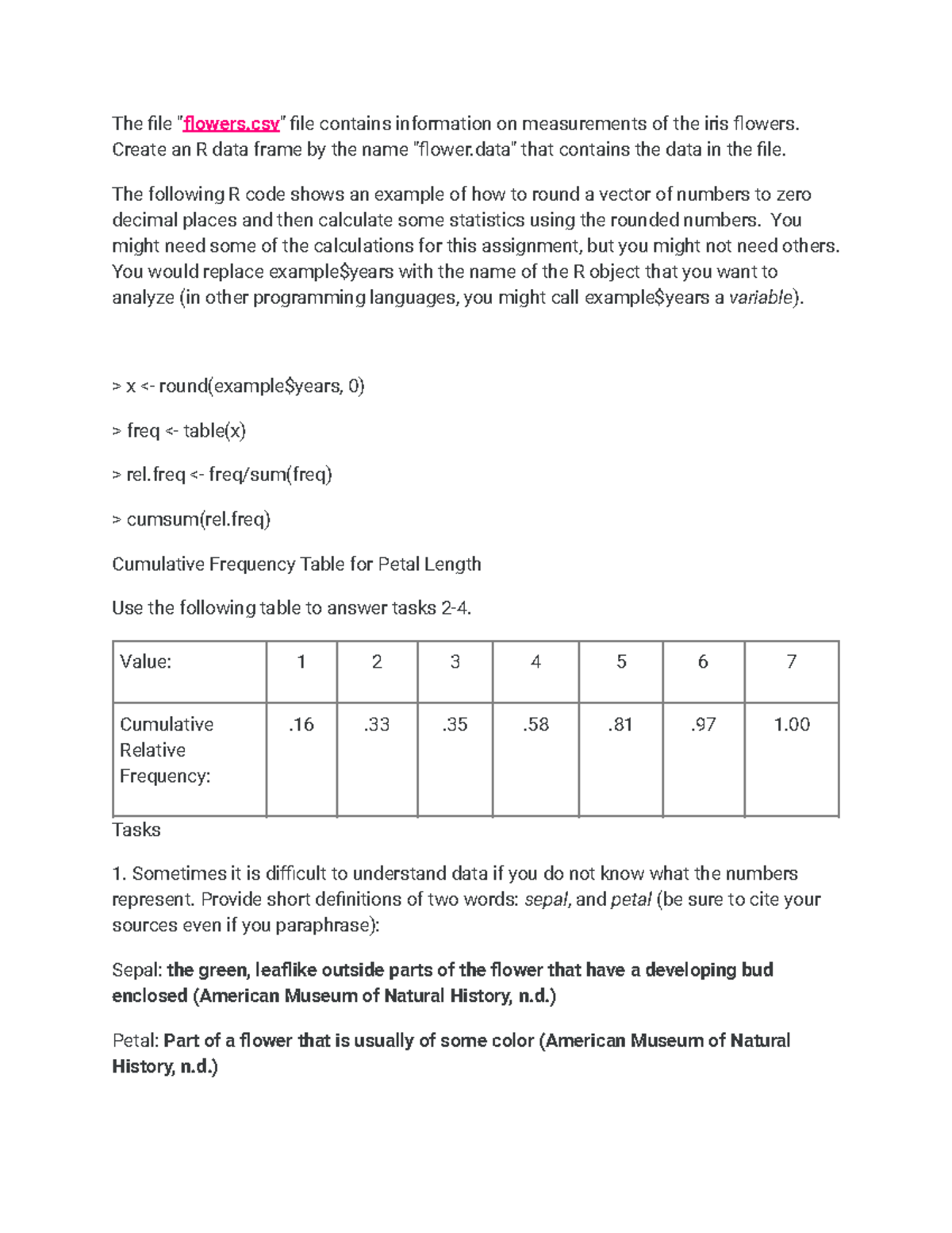 Intro Stat Unit 2 Assignment - The file 