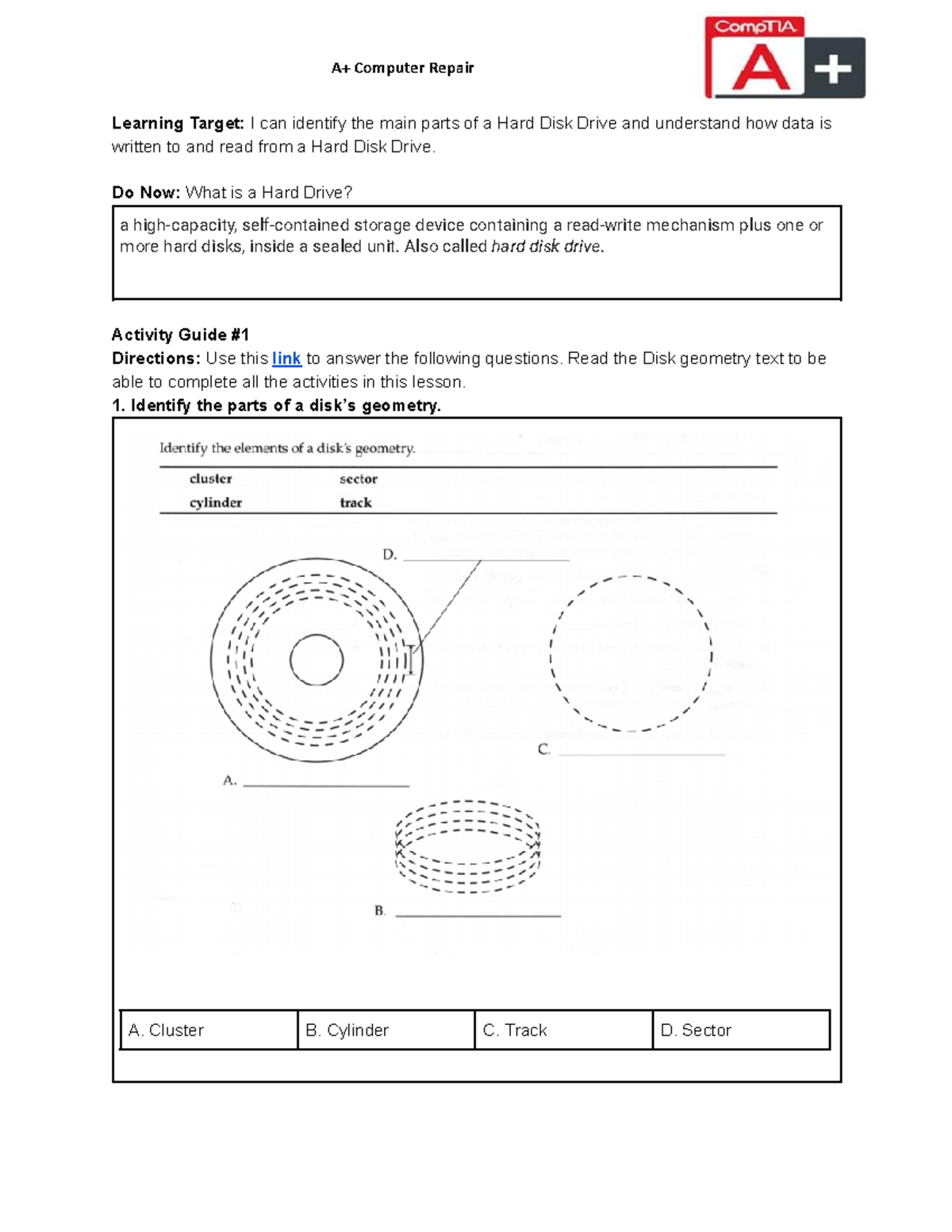 Ricardo Puma Computer Repair Lesson 12 Hard Disk Drive Learning