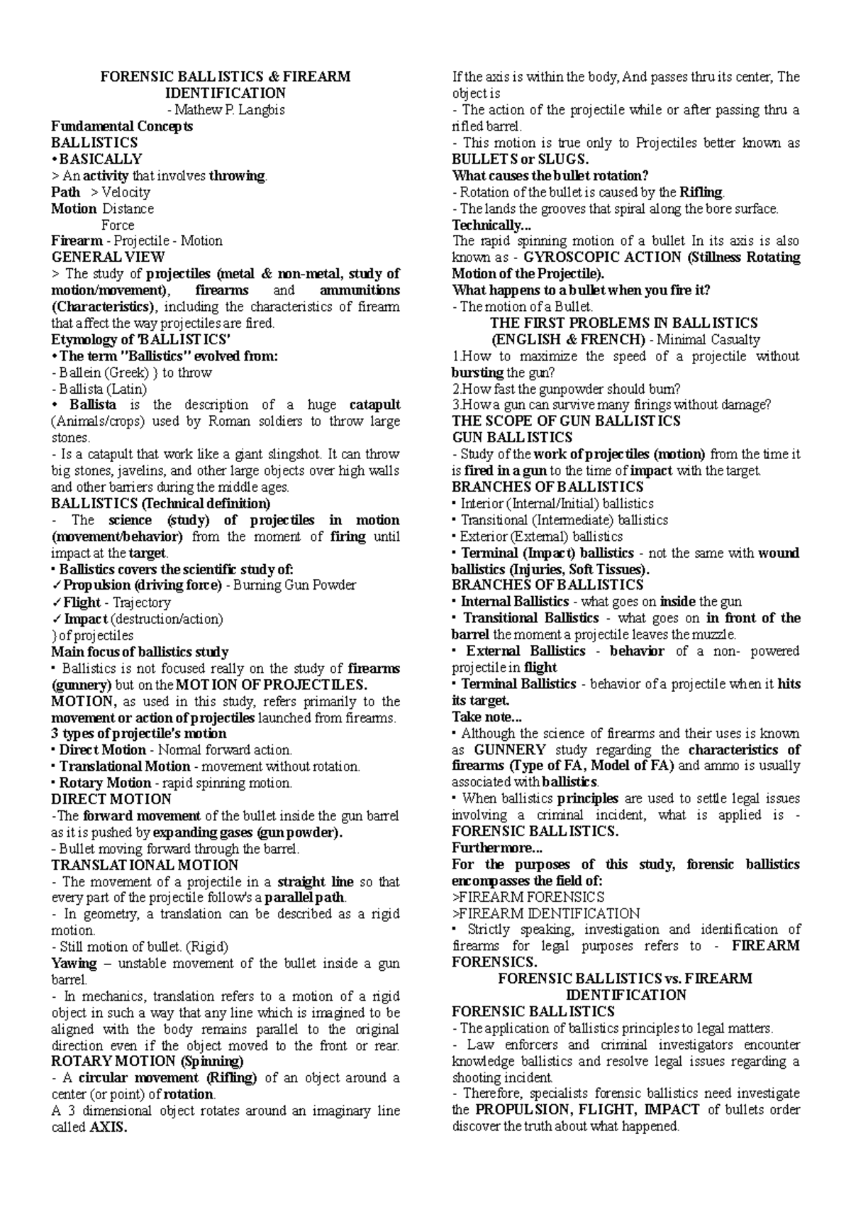 forensic-6-notes-mockboard-review-forensic-ballistics-firearm