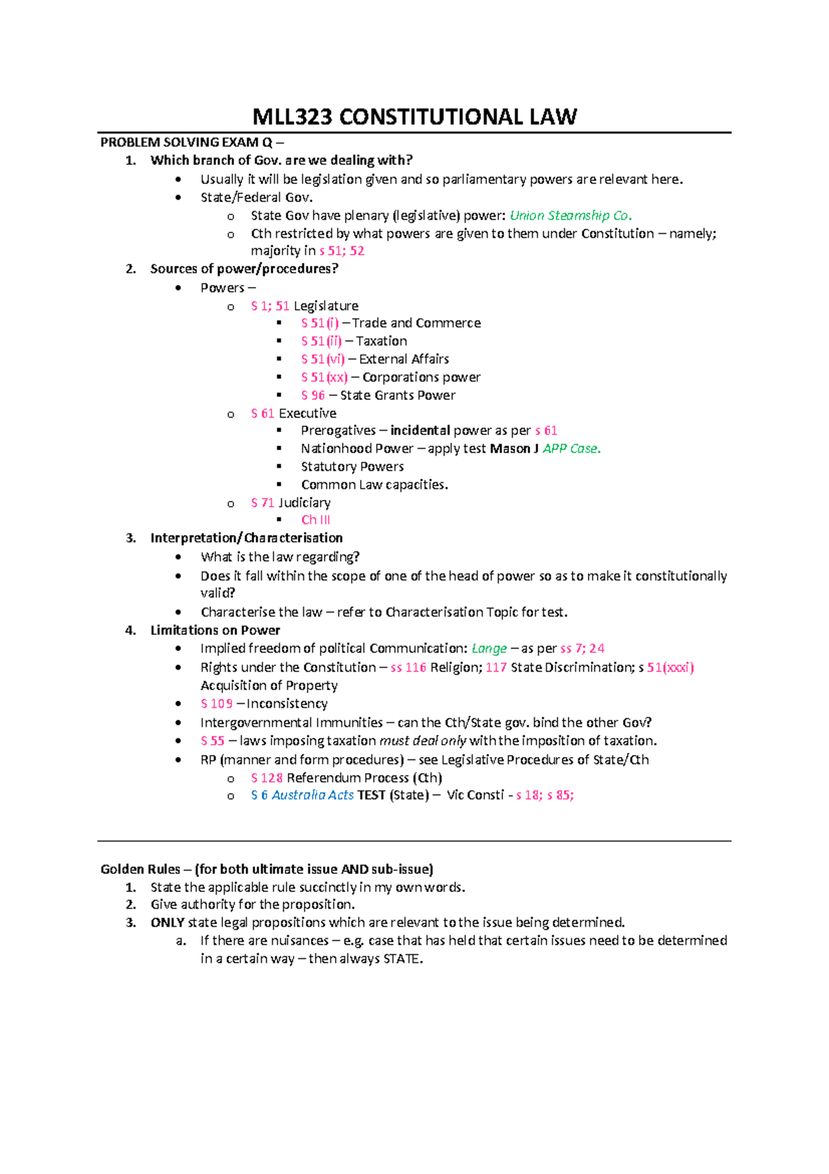 short-notes-for-exam-question-mll323-constitutional-law-problem