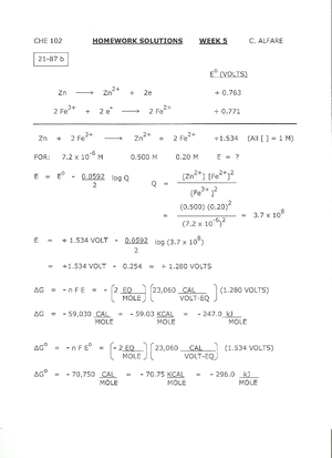 thermodynamics homework solution