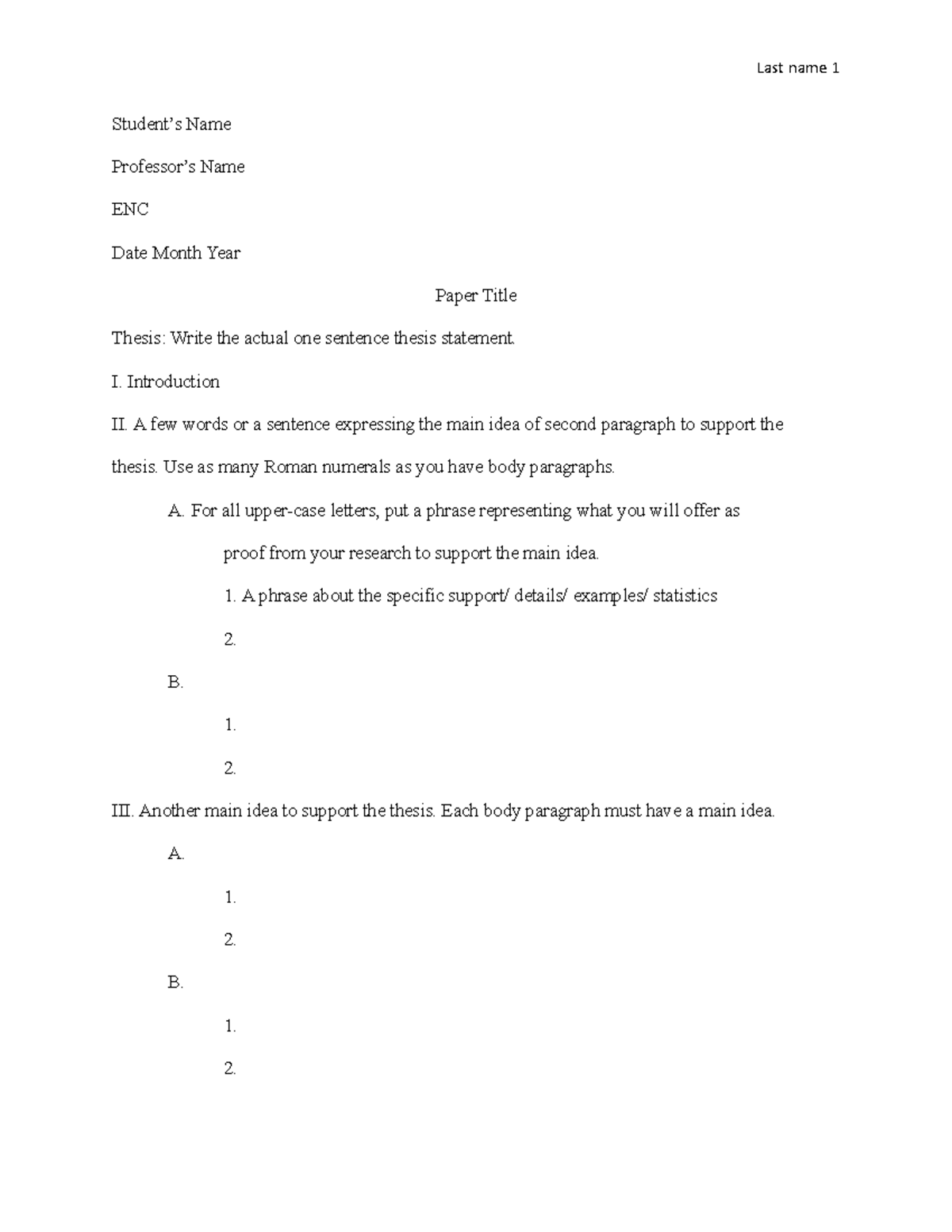 Template MLA i-1 - Example of mla format.\ - Last name 1 Student’s Name ...