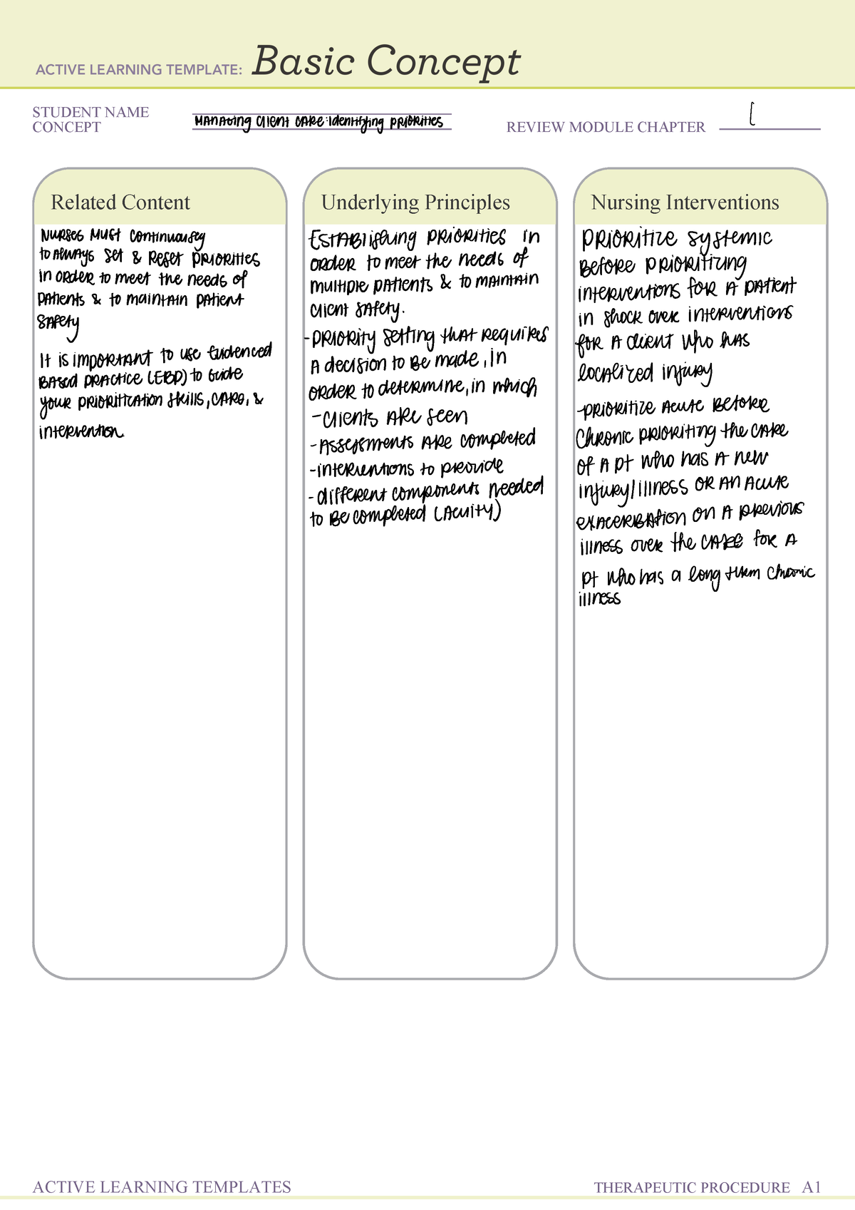 Basic Concept Template 2 - STUDENT NAME CONCEPT REVIEW MODULE CHAPTER ...