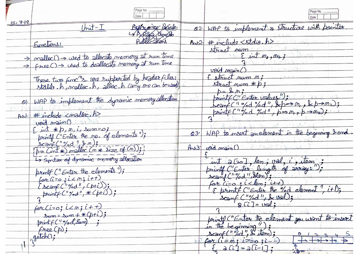 Dsa Notes - Computer Science Engineering - Studocu