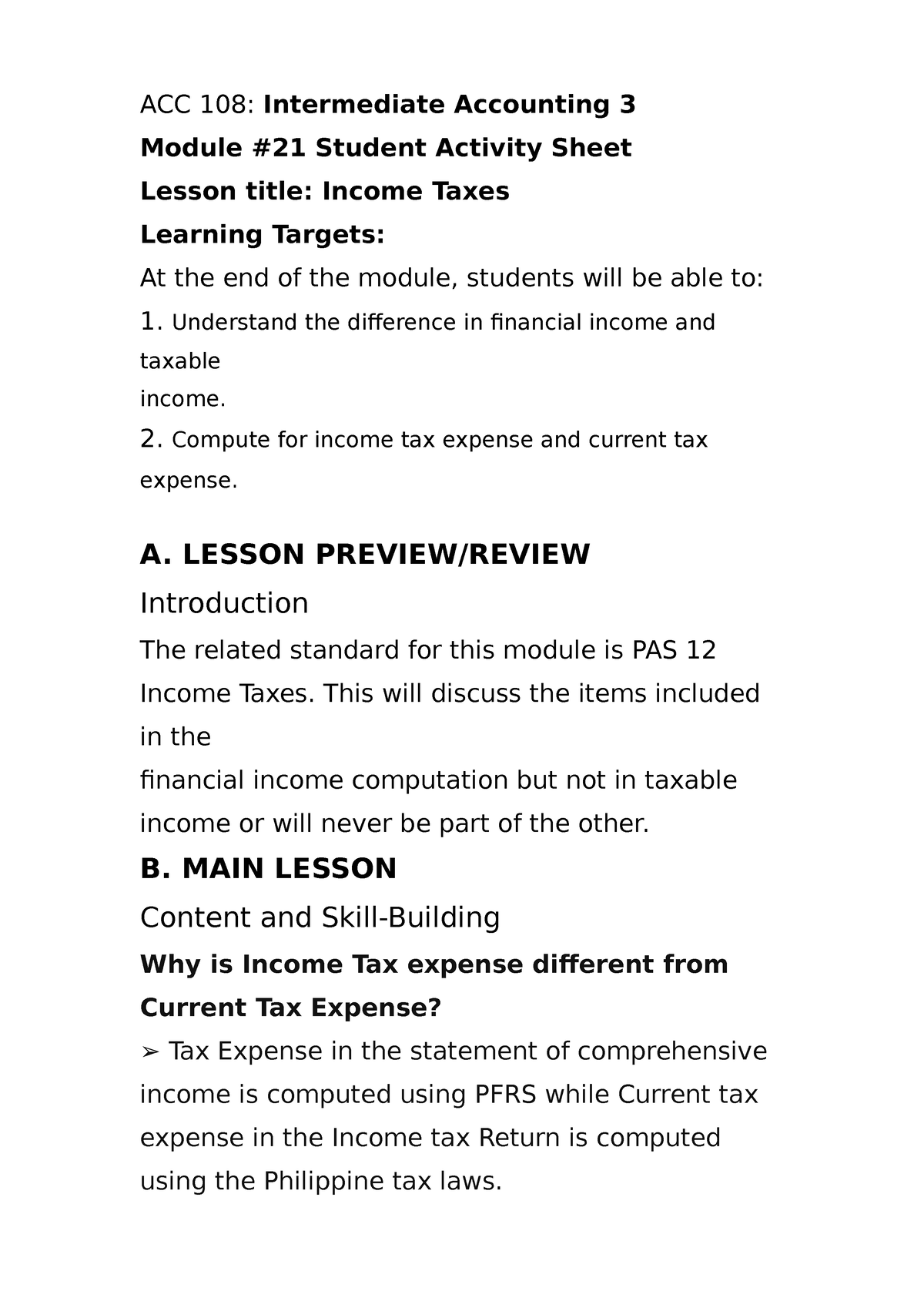 ACC 108-Intermediate Accounting 3 21 - ACC 108: Intermediate Accounting ...