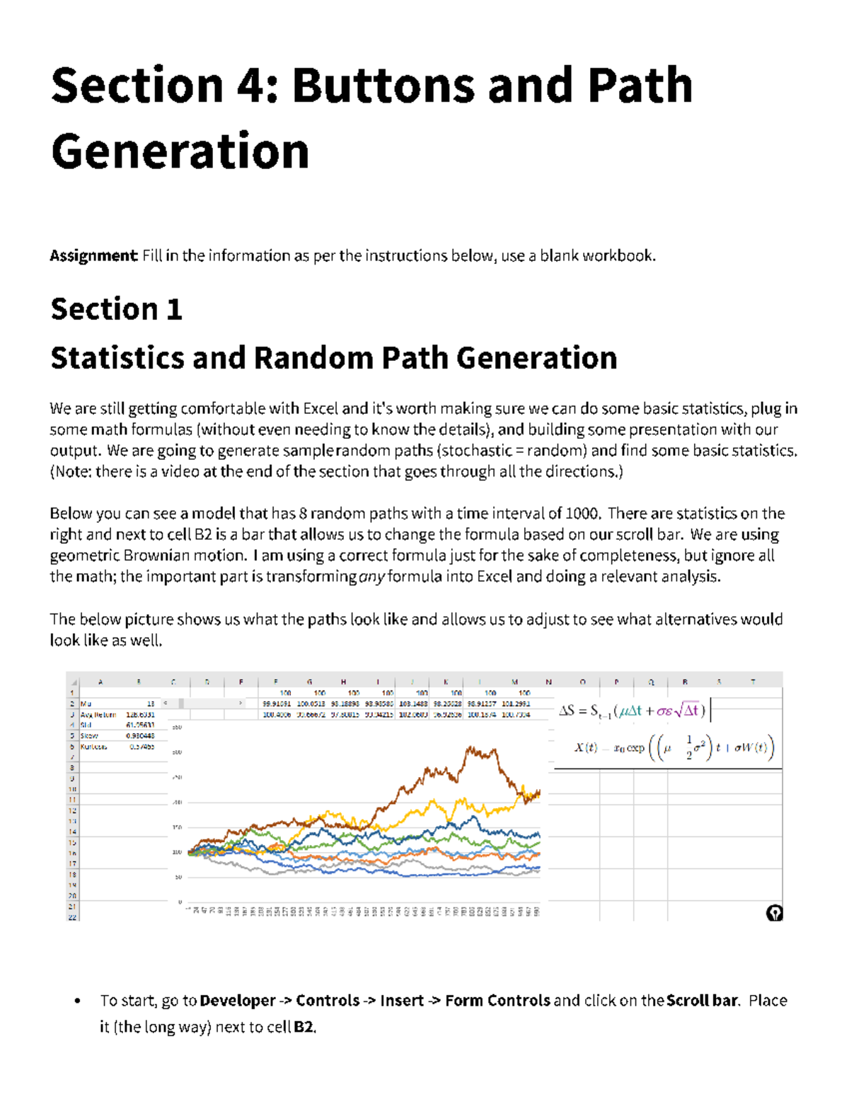 Section+4 - Section+4 - • • • • • • • • • Create a new worksheet with ...
