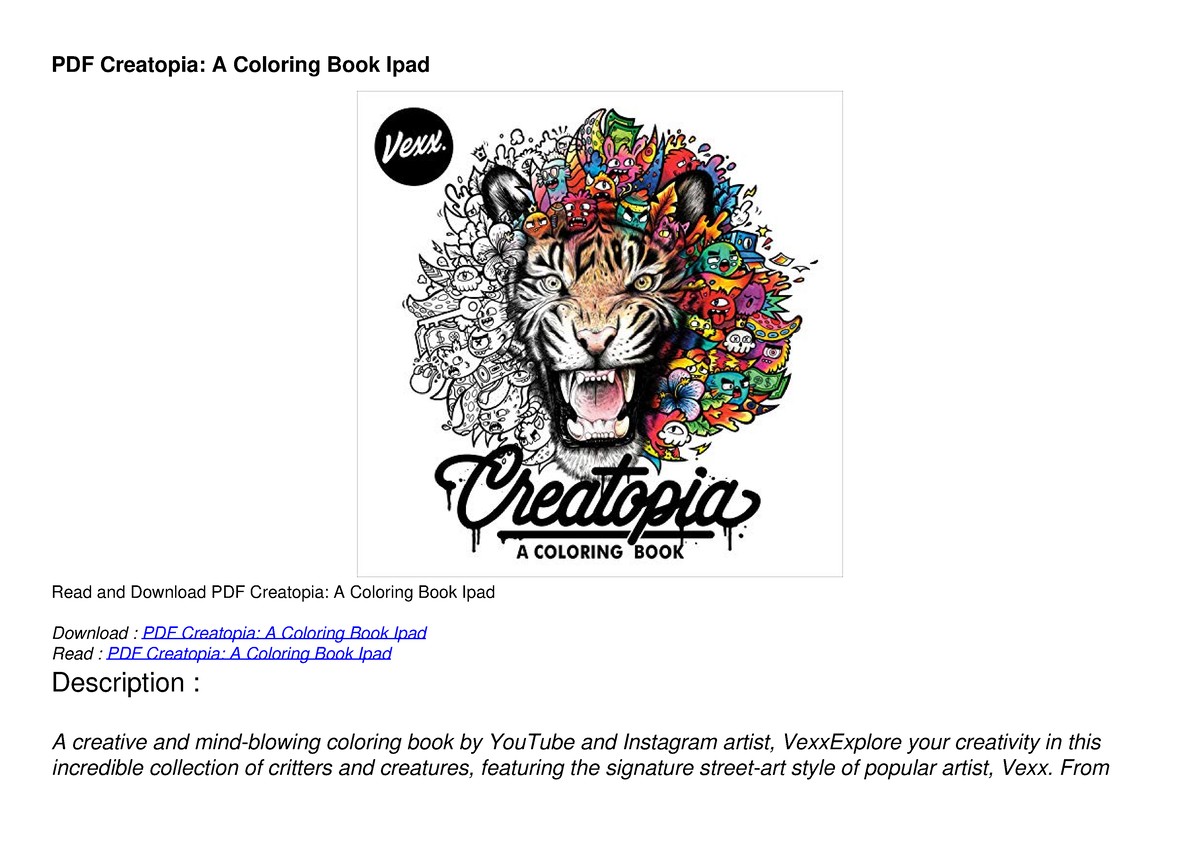 PDF Creatopia A Coloring Book Ipad Chemical Engineering Laboratory 2