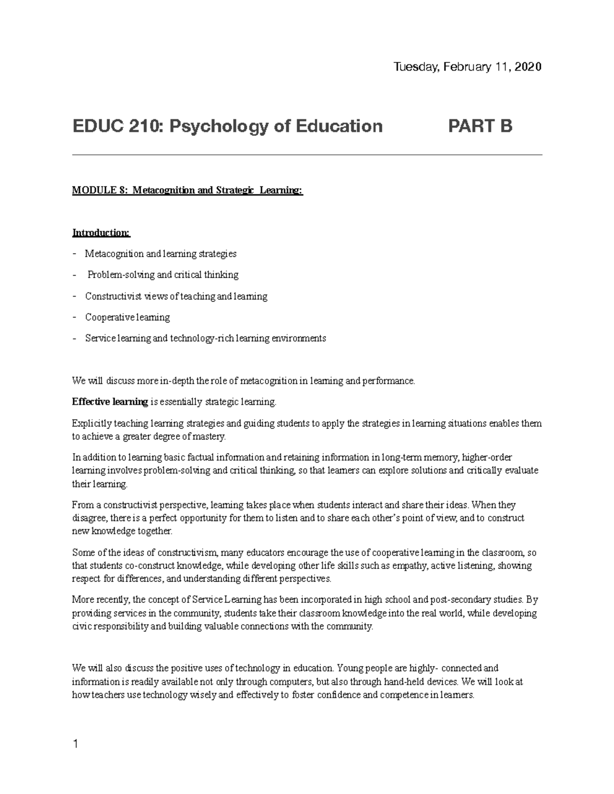 educ-210-psychology-of-education-part-b-effective-learning-is