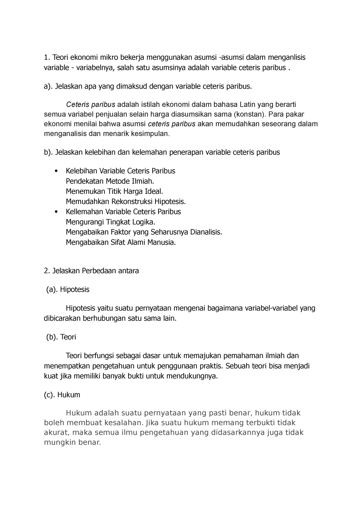 Diskusi - Pengantar Ekonomi Mikro 136 - SESI 1 - S2 - Teori Ekonomi ...