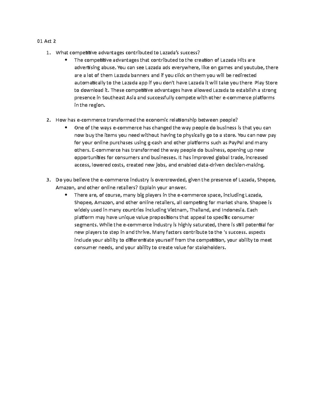 01 Activity 2 - ARG - 01 Act 2 What competitive advantages contributed ...