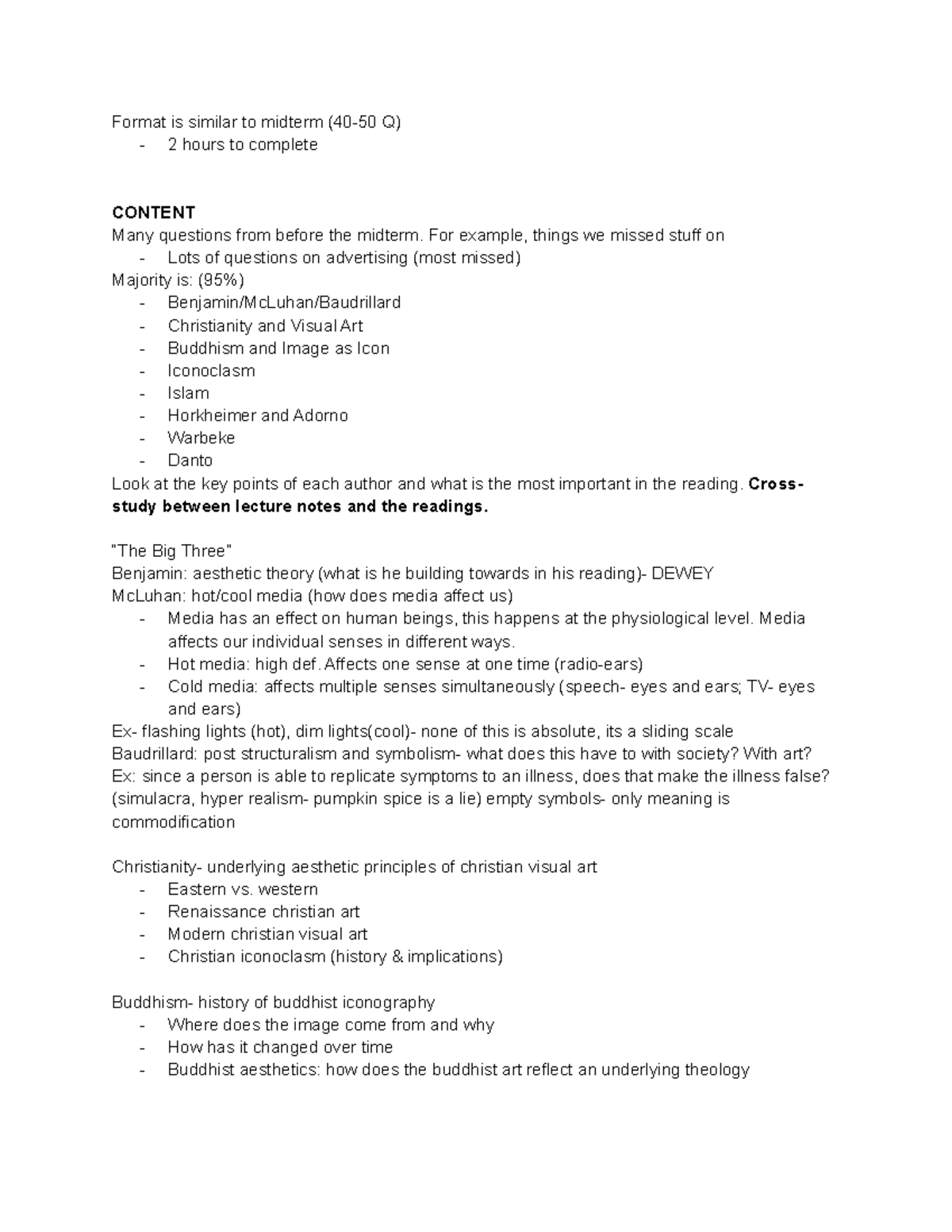 Final Exam Review - Format is similar to midterm (40-50 Q) - 2 hours to ...