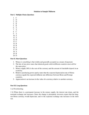 International Economics Sample Midterm - International Economics Mock ...