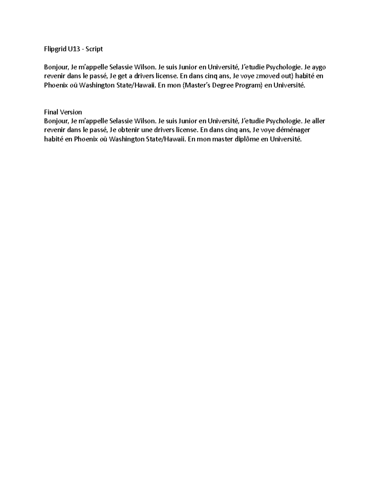 Flipgrid U13 - Course practice material. - Flipgrid U13 - Script ...