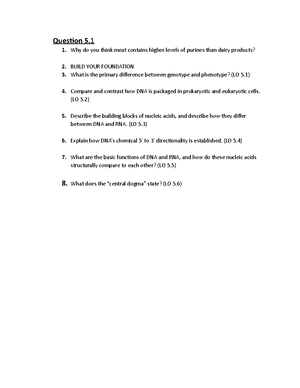 Chapters 5, 6 reviews - notes - Chapter 5 – Genetics These topics are ...