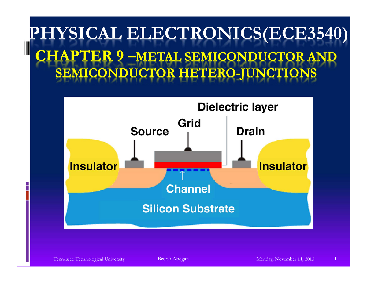 Physical Electronics Slides of Chapter 9 All Slides - PHYSICAL ...