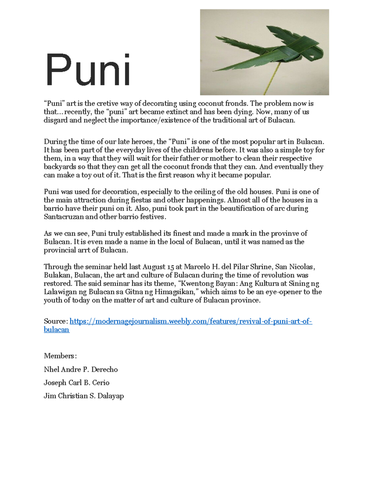 Puni Puni Puni “Puni” art is the cretive way of decorating using