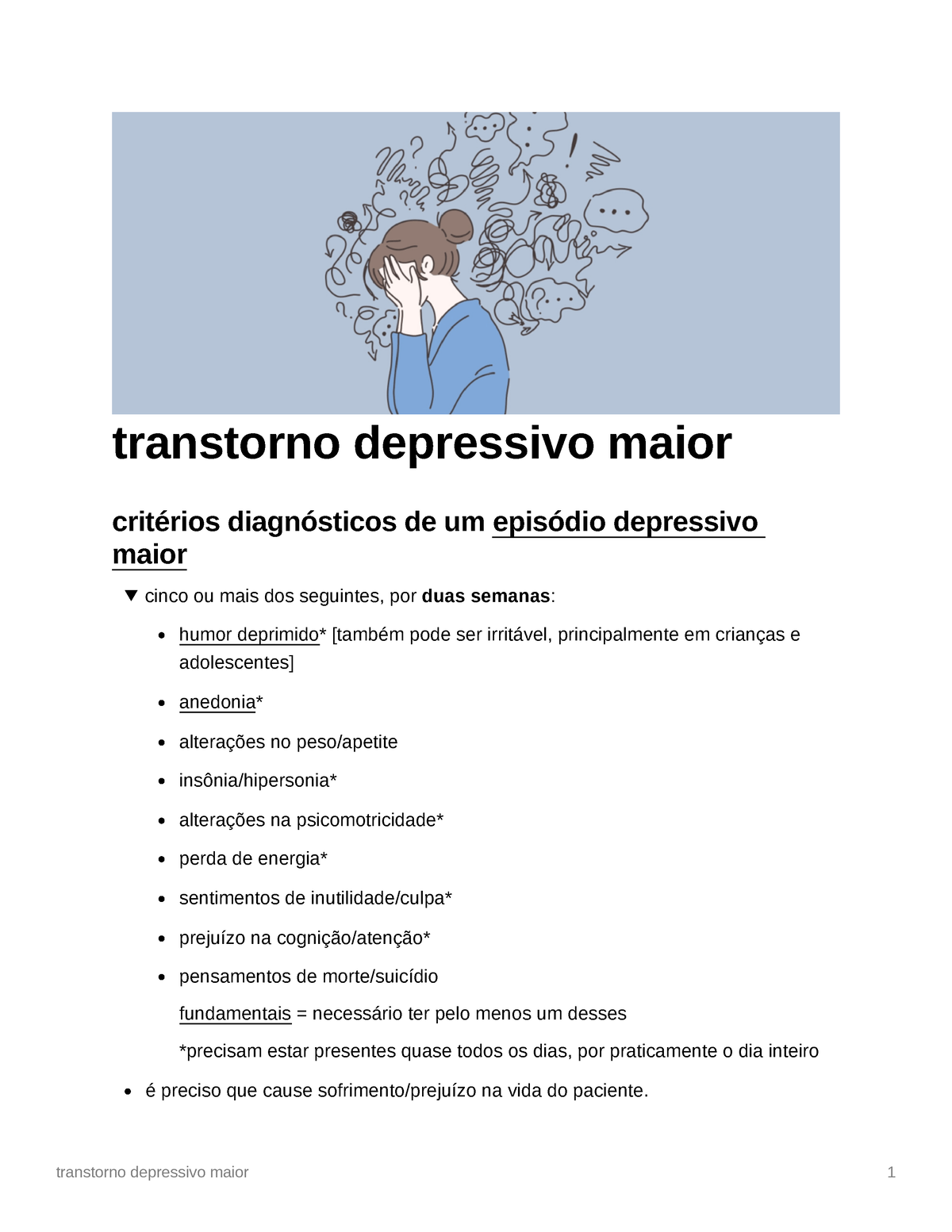 Transtorno Depressivo Maior Diagn Stico E Tratamento Transtorno Depressivo Maior Crit Rios