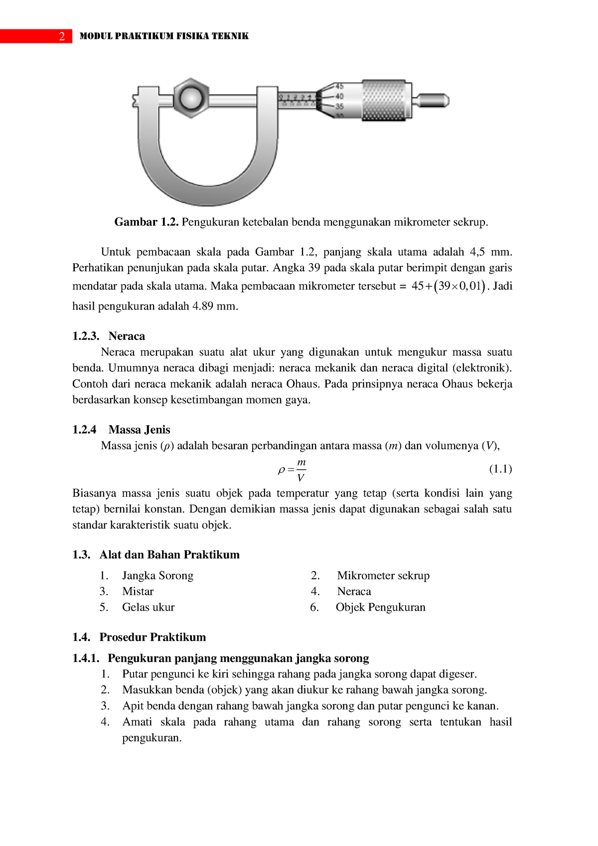 Modul Praktikum Fisika Teknik Sipil (2020)-4 - 2 MODUL Praktikum FISIKa ...