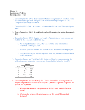 Chapter 13 - Practice - Chapter 13 Questions And Problems Basic ...