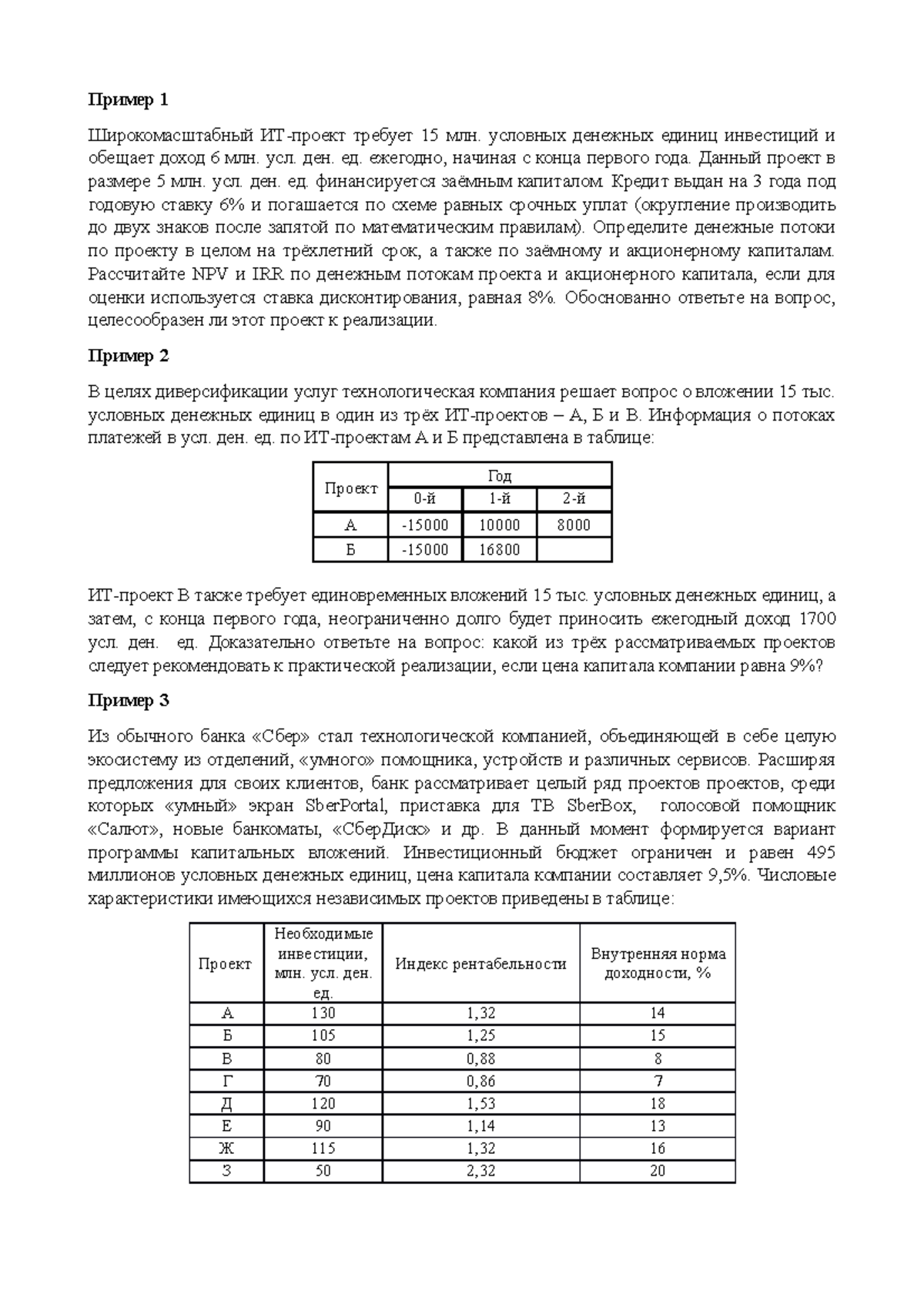 Ит проекты примеры