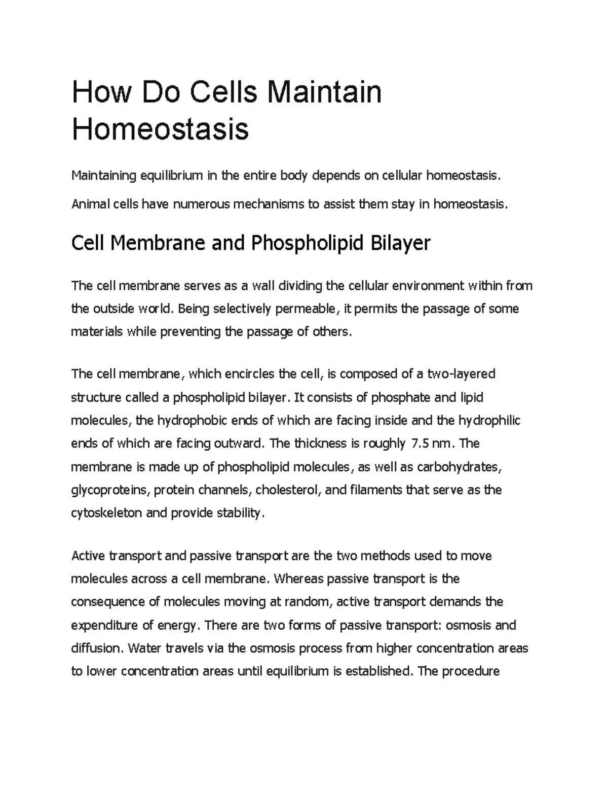 How Do Plant Cells Maintain Homeostasis vrogue.co
