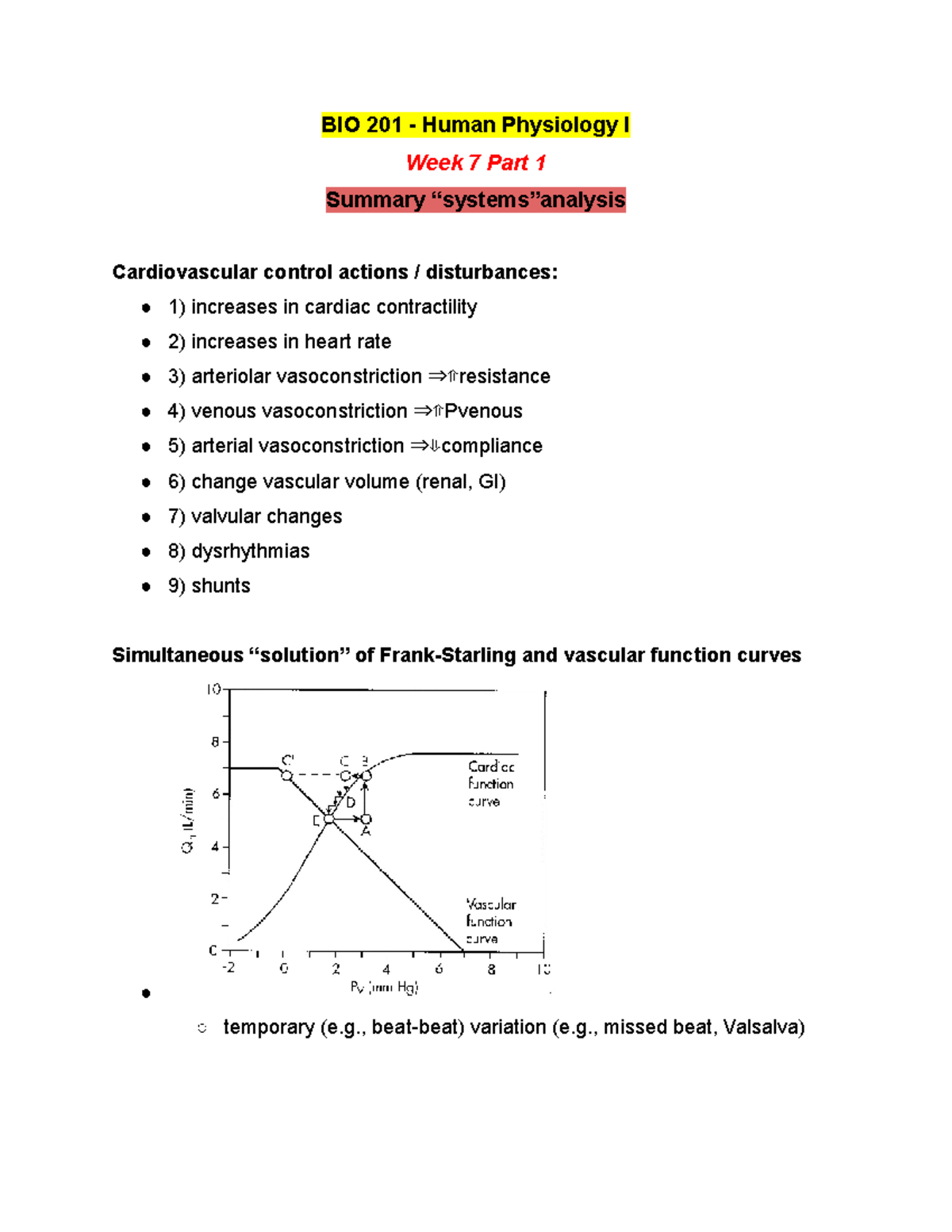 BIO 201 Lecture Notes Week 7 Part 1 - Winter 2019 - BIO 201 - Human ...