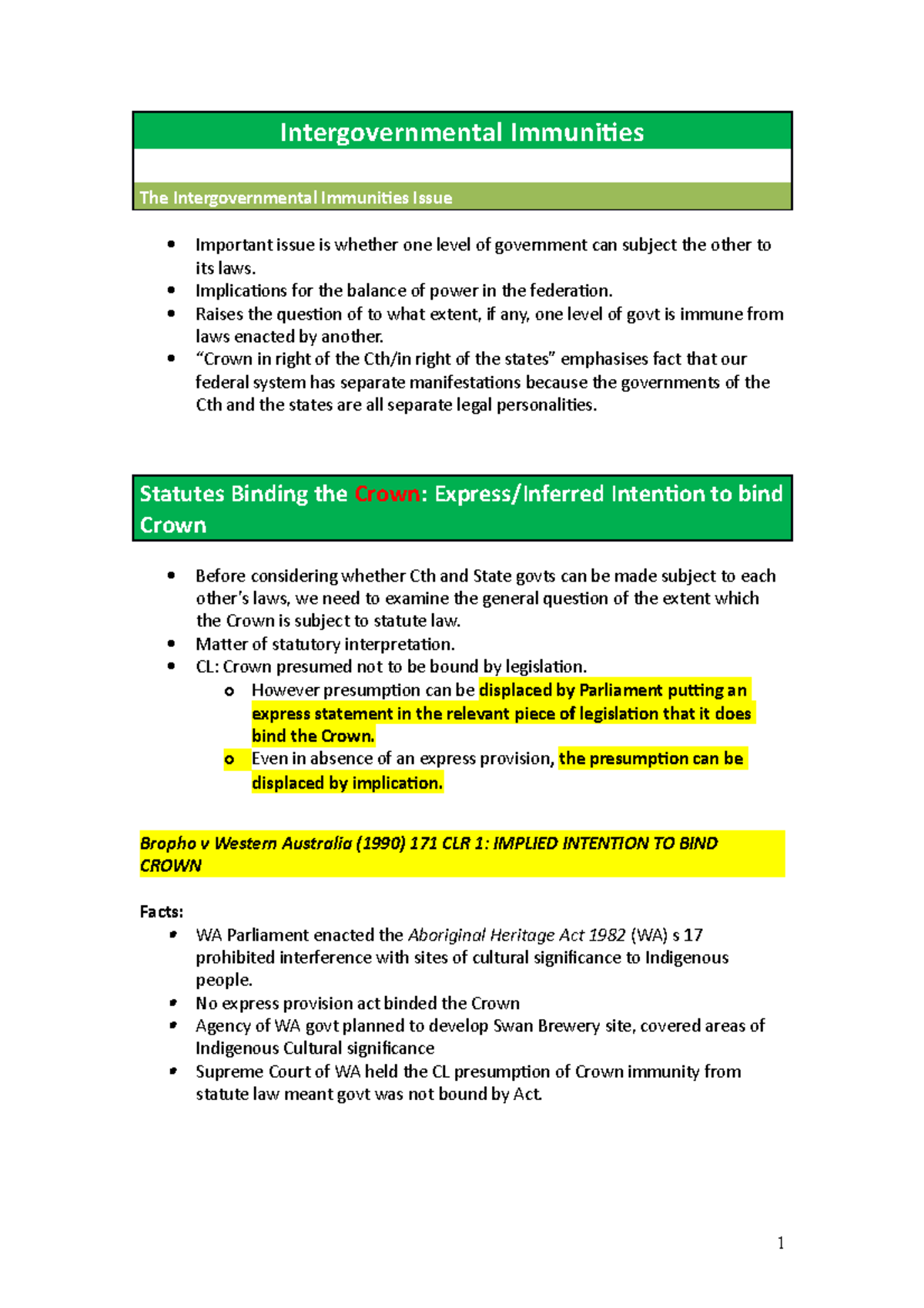 Intergovernmental-Immunities (hmm) - Intergovernmental Immuniies The ...
