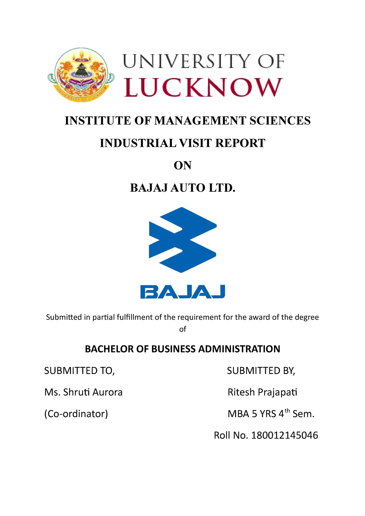 research report on bajaj auto